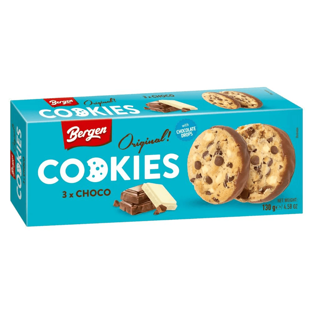 Bergen Original Cookies 3x Choco 130g