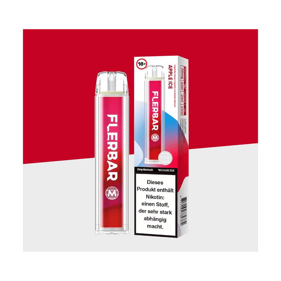 Flerbar M Einweg E-Zigarette - Apple Ice - 20 Mg/ml (1er Packung)