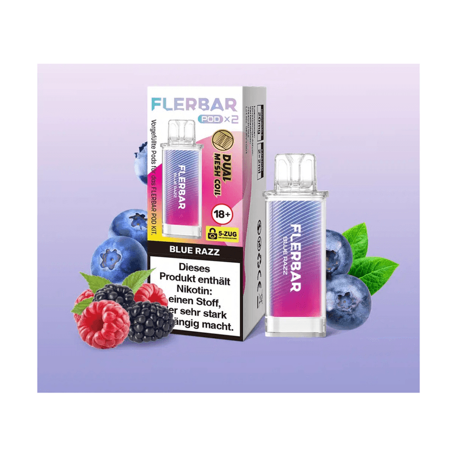 Flerbar Pod - Blue Razz 20mg (2x Pro Packung)