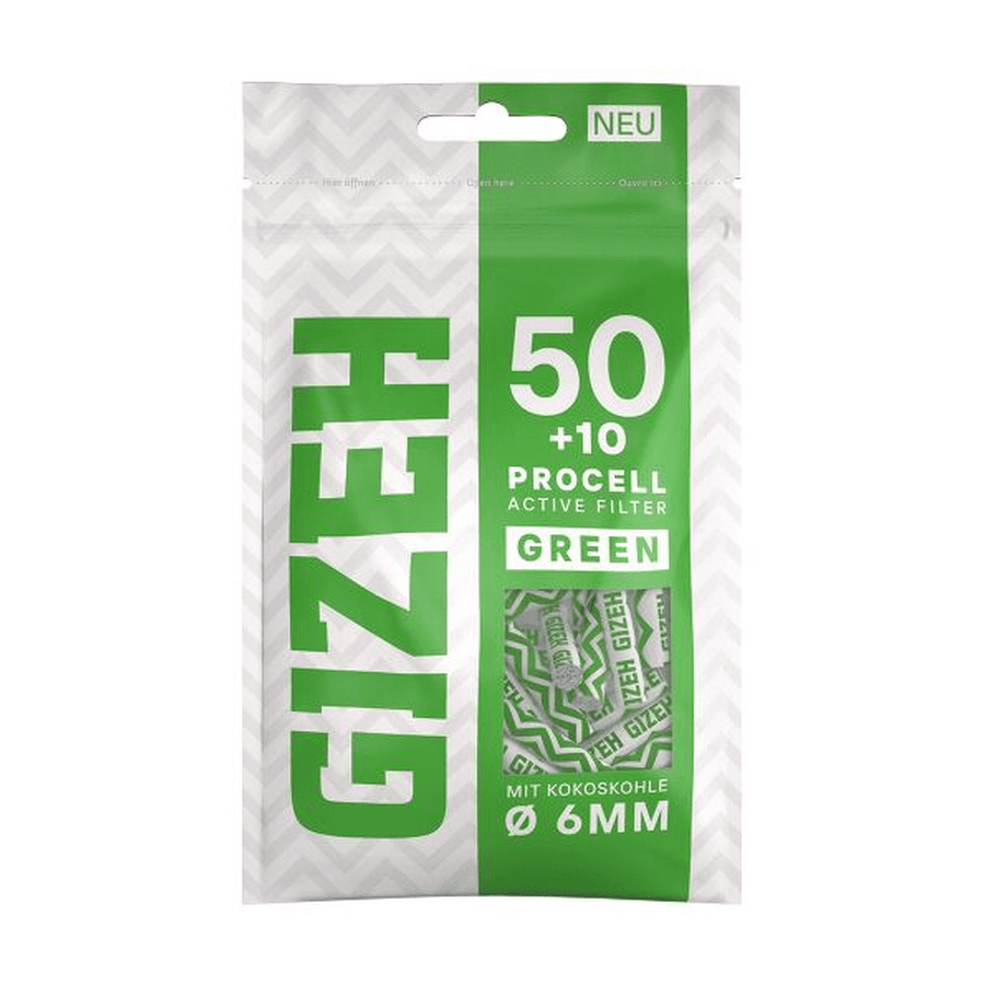 Gizeh ProCell Active Filter Green (6 Mm) 60 Stk