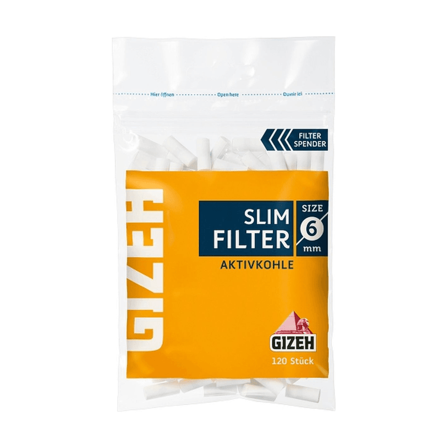 Gizeh Slim Filter 6mm Aktivkohle