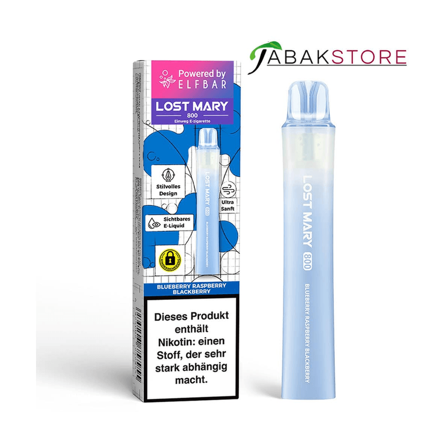 Lost Mary 800 By Elfbar - Blueberry Raspberry Blackberry - Einweg Vape